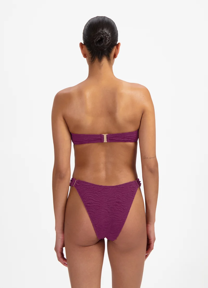 Bright Plum bandeau bikinitop