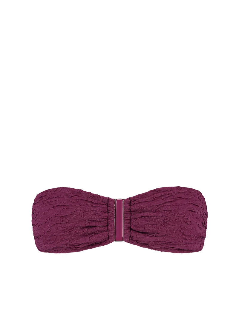 Bright Plum bandeau bikinitop