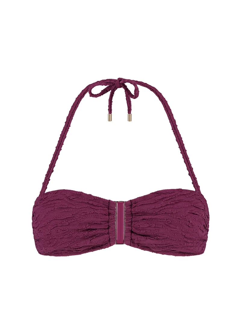 Bright Plum bandeau bikinitop