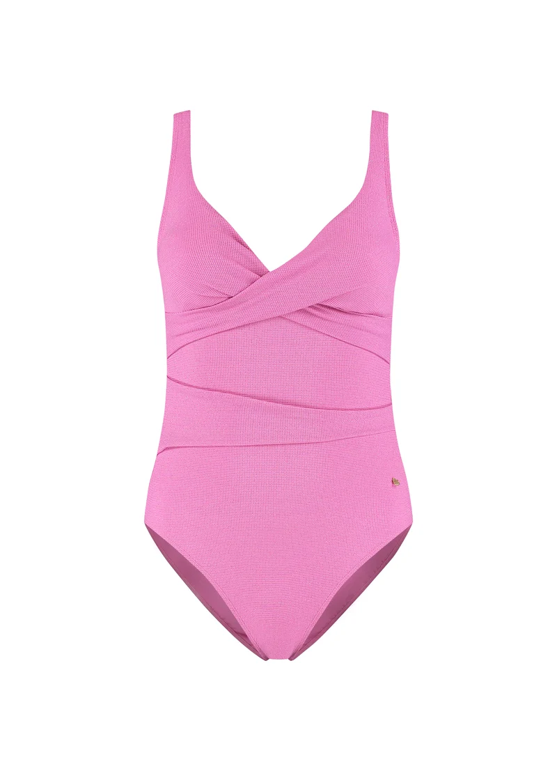 Pink Shimmer overslag badpak