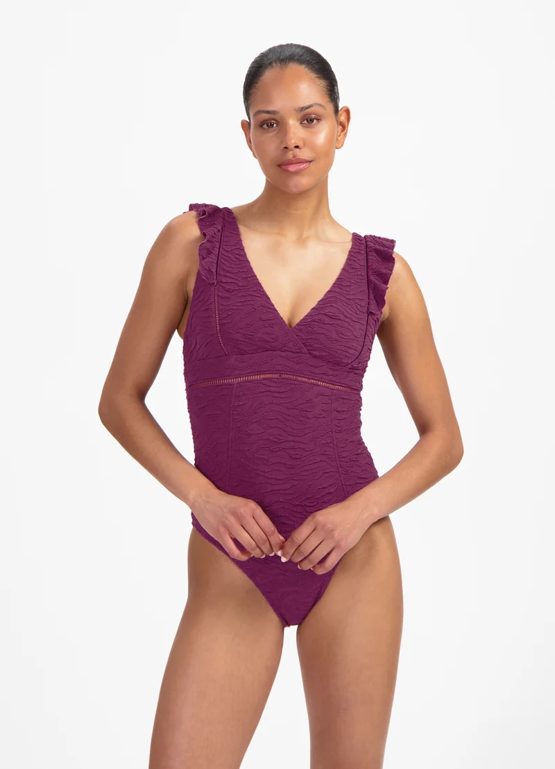 Bright Plum ruches badpak