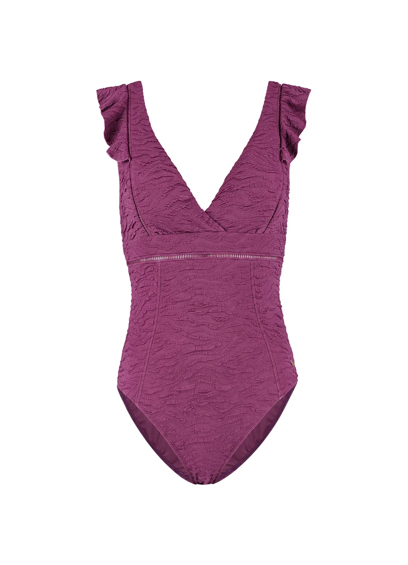 Bright Plum ruches badpak