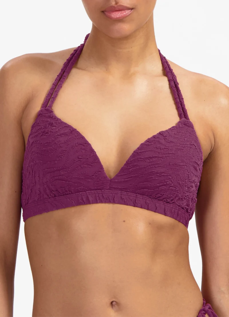 Bright Plum halter bikinitop met beugel