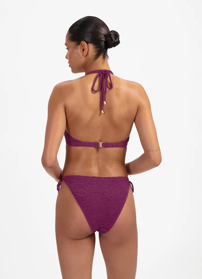 Bright Plum halter bikinitop met beugel