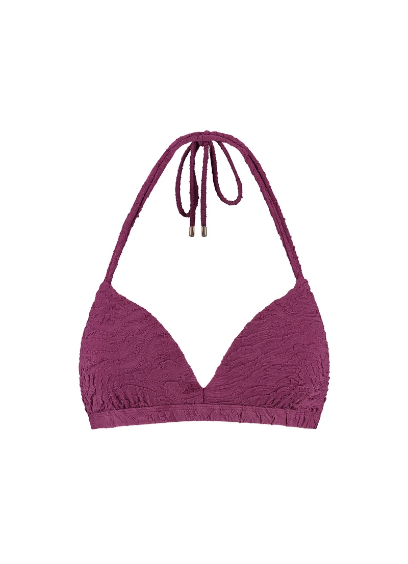 Bright Plum halter bikinitop met beugel