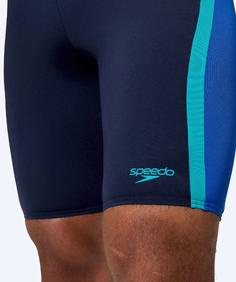 Speedo lange Badehose für Herren - Solid Splice - Dunkelblau/Hellblau