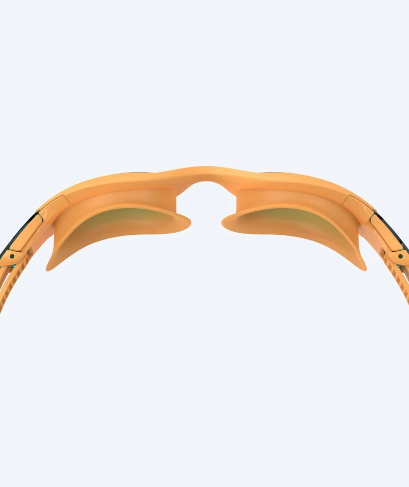 Speedo Schwimmbrille für Kinder (6-14) - Hydrosity 2.0 - Orange/Dunkelgrün (Blau Scheiben)