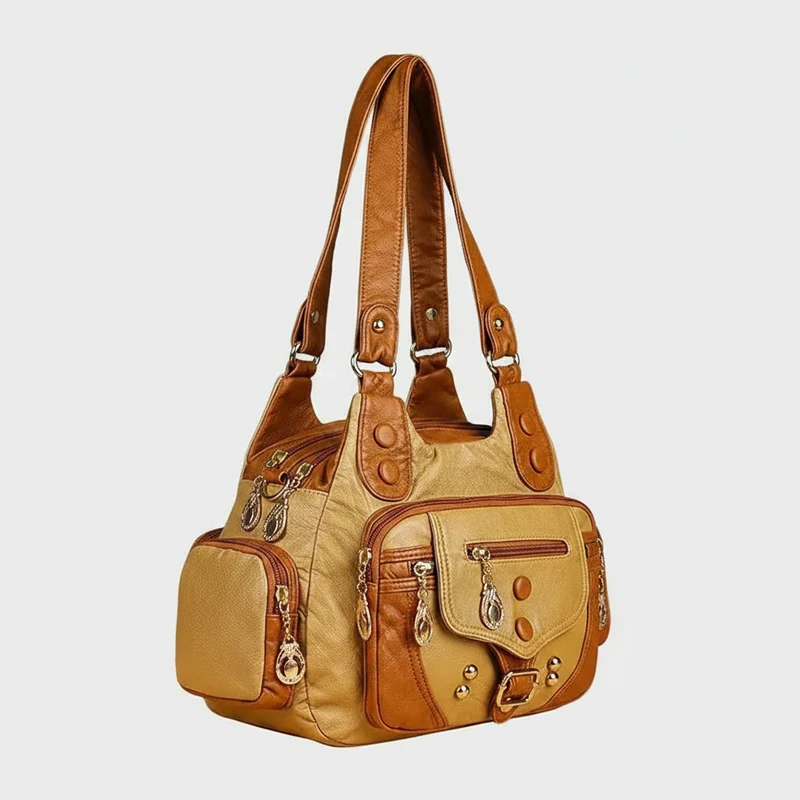 Luxuriöse Damen-Umhängetasche aus Leder – Hochwertige, weiche Leder-Schultertasche
