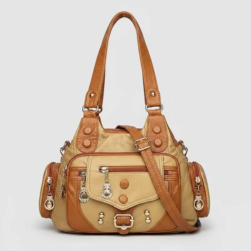 Luxuriöse Damen-Umhängetasche aus Leder – Hochwertige, weiche Leder-Schultertasche