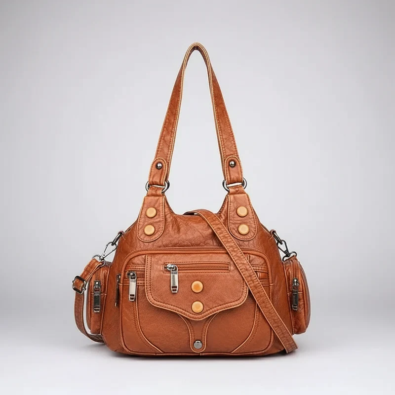 Luxuriöse Damen-Umhängetasche aus Leder – Hochwertige, weiche Leder-Schultertasche