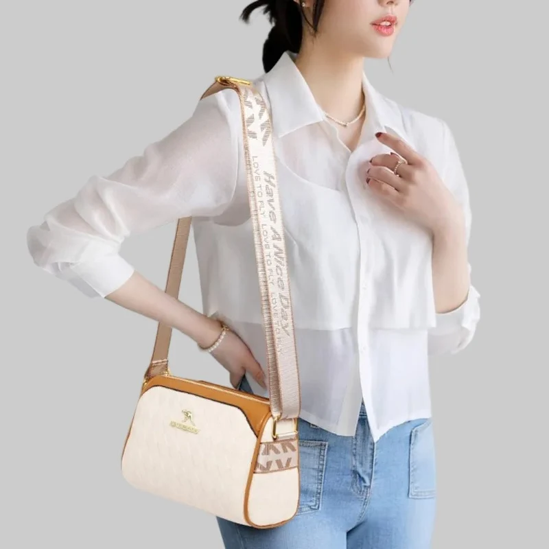 Luxuriöse Handtaschen für Damen – Designer-Umhängetaschen, Schultertaschen aus weichem PU-Leder, Clutch mit drei Fächern