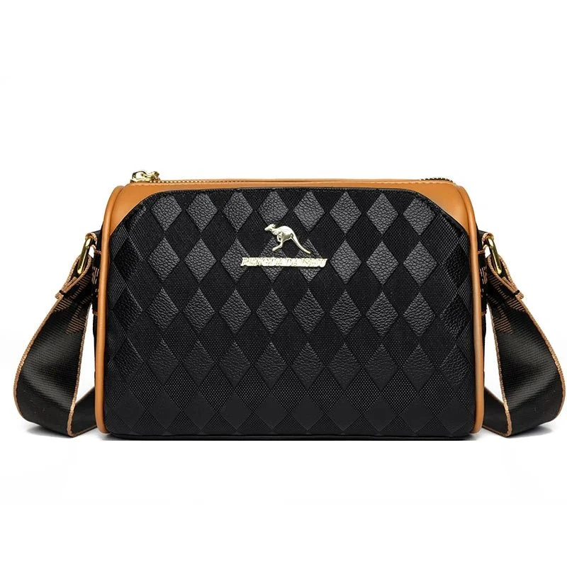 Luxuriöse Handtaschen für Damen – Designer-Umhängetaschen, Schultertaschen aus weichem PU-Leder, Clutch mit drei Fächern