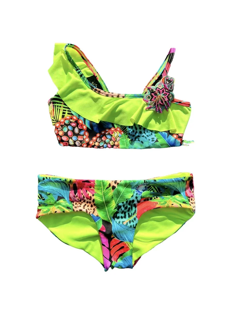 Tropical Meisjes Bikini - Zomerse Kinder Badmode