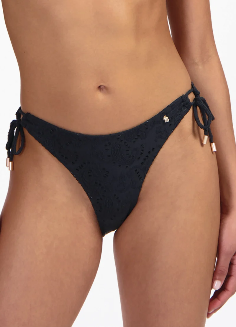 Black Embroidery strik bikinibroekje