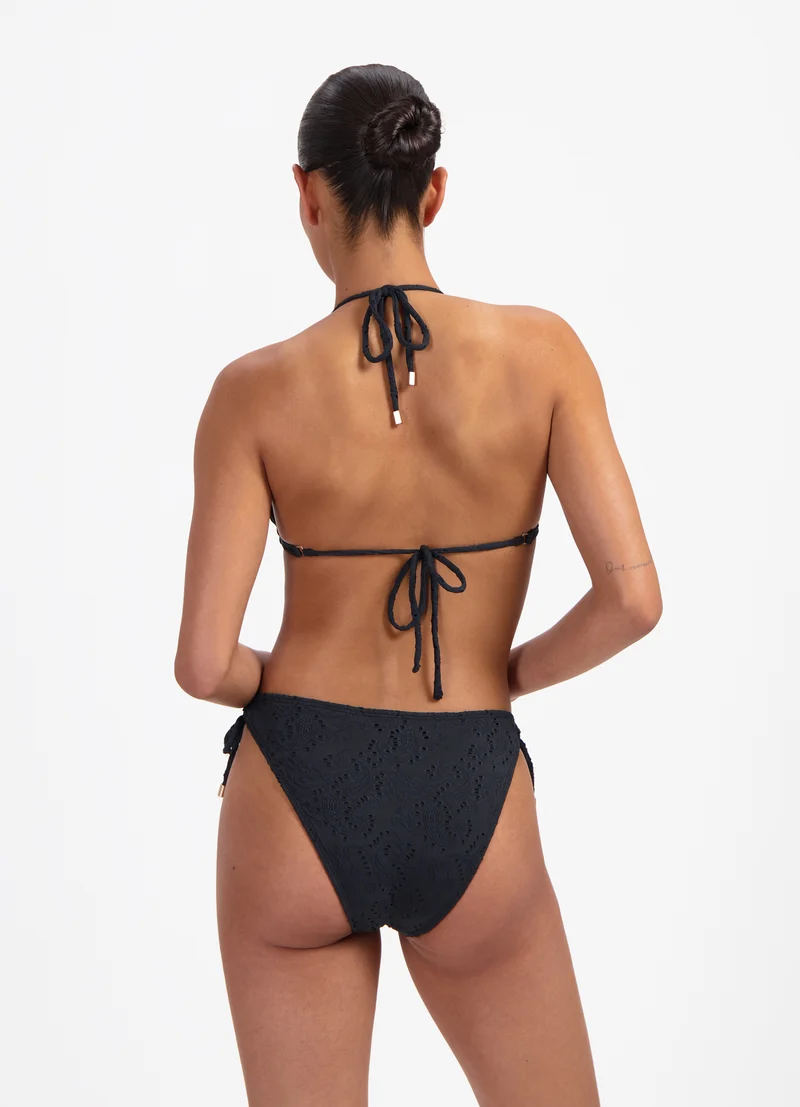Black Embroidery strik bikinibroekje