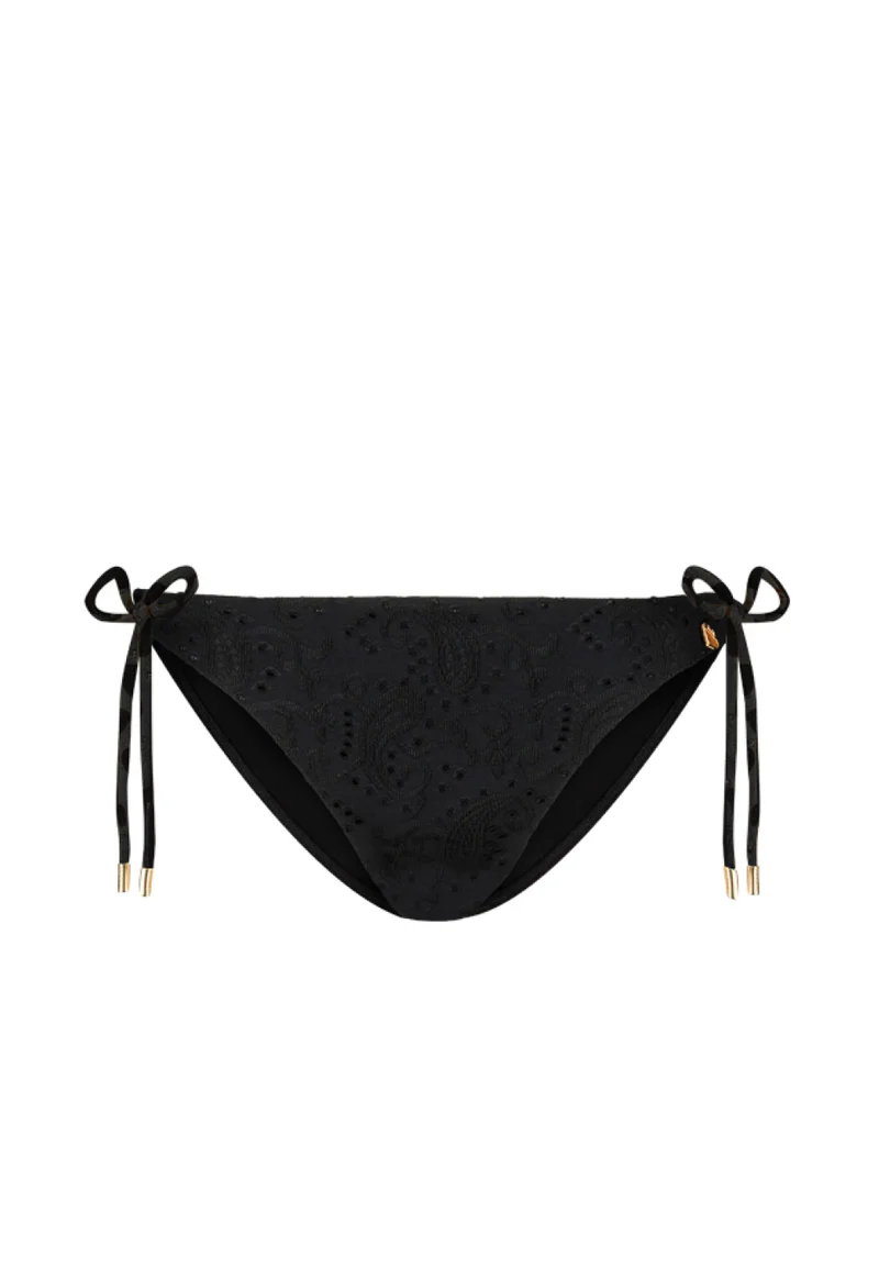 Black Embroidery strik bikinibroekje