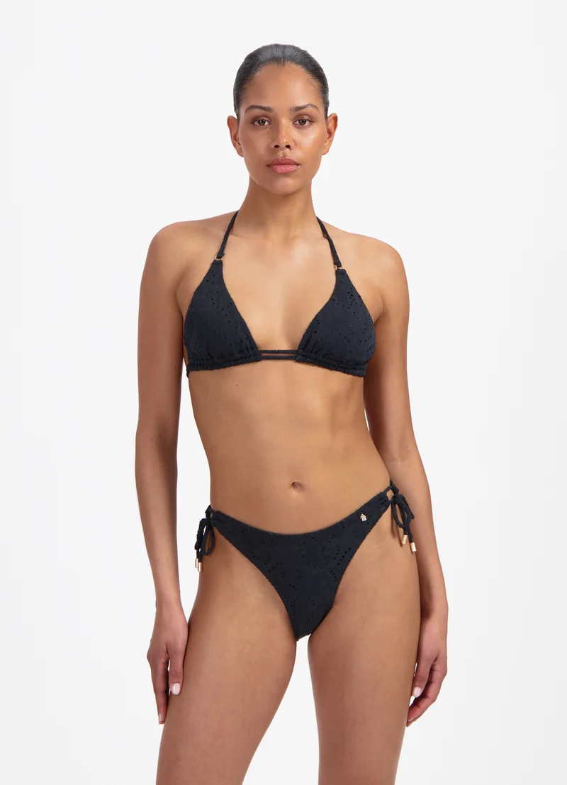 Black Embroidery triangel bikinitop