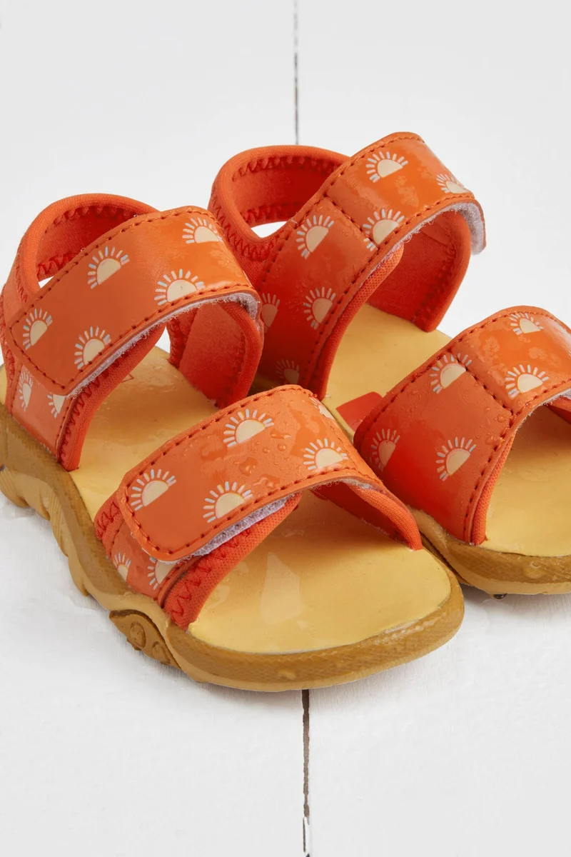 Grass & Air Sandaler til Børn Orange Med Farveskift