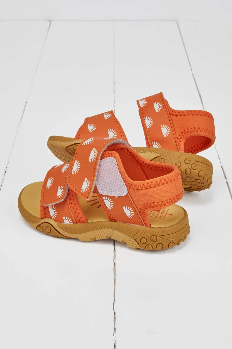 Grass & Air Sandaler til Børn Orange Med Farveskift