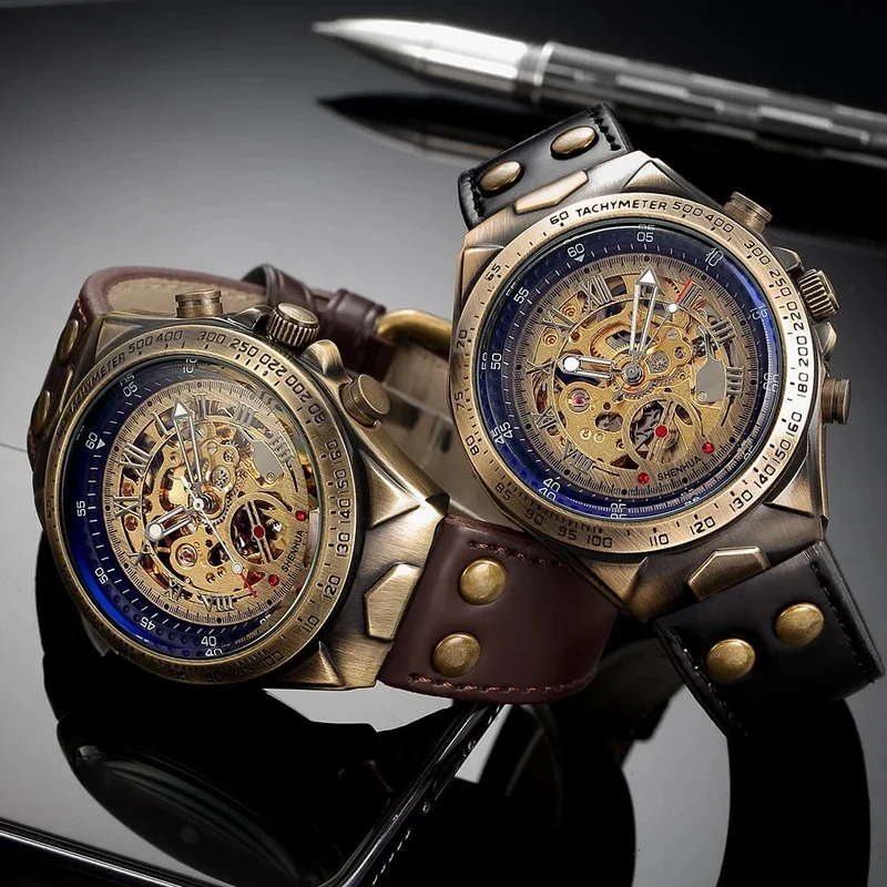 Verleihen Sie Ihrem Stil mit der wasserdichten mechanischen Herrenuhr das gewisse Extra.