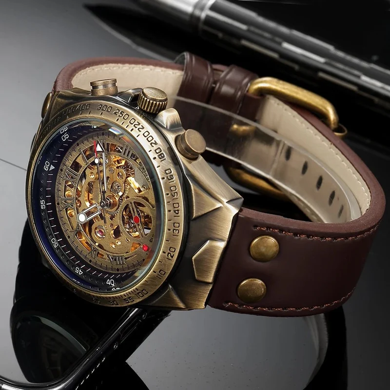 Verleihen Sie Ihrem Stil mit der wasserdichten mechanischen Herrenuhr das gewisse Extra.