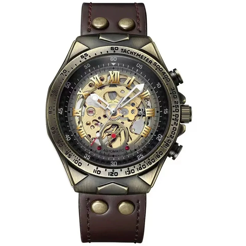 Verleihen Sie Ihrem Stil mit der wasserdichten mechanischen Herrenuhr das gewisse Extra.
