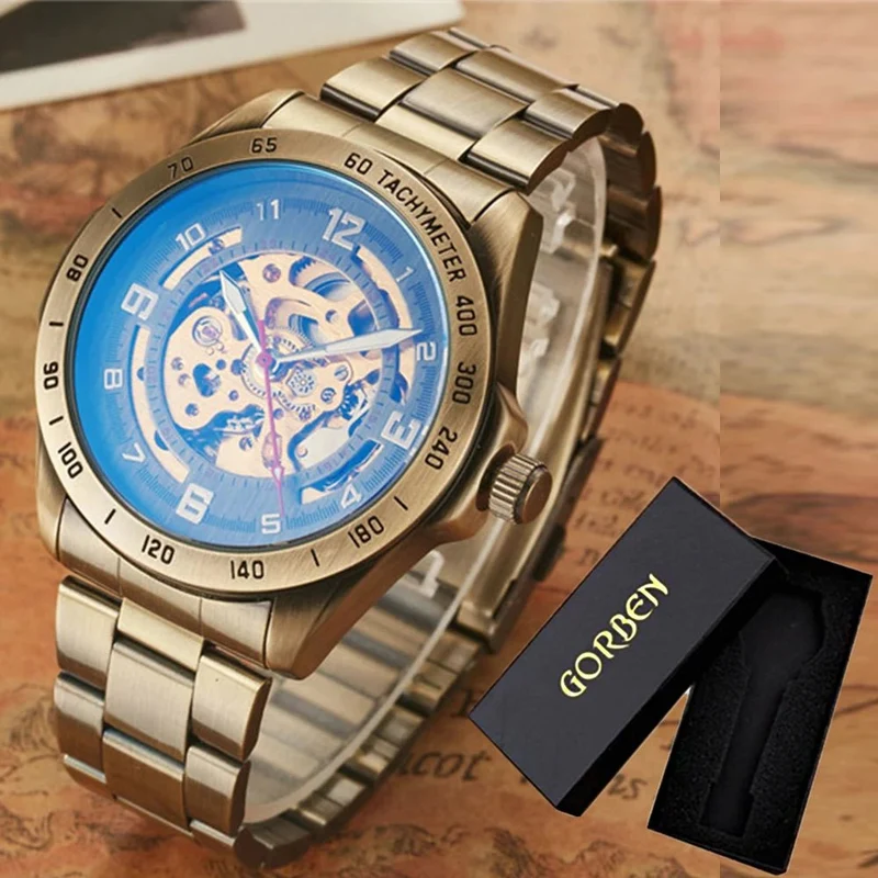 Verleihen Sie Ihrem Stil mit der wasserdichten mechanischen Herrenuhr das gewisse Extra.