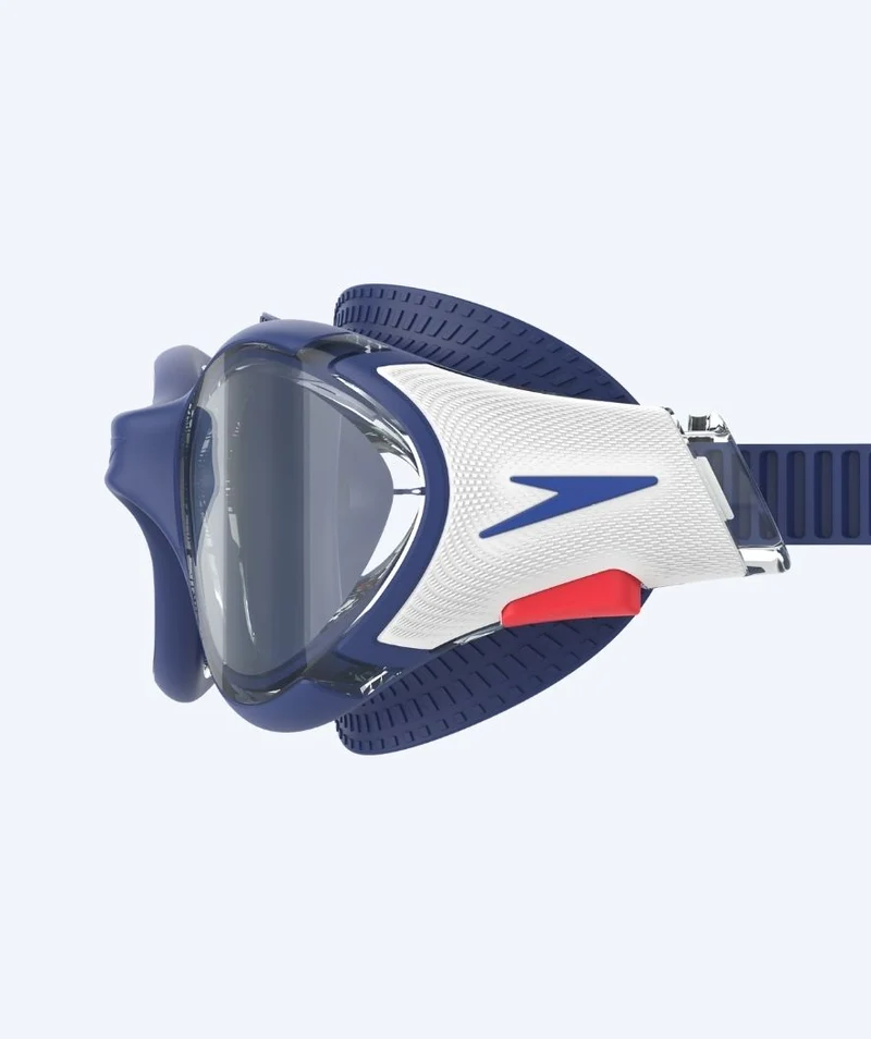 Speedo Schwimmbrillen mit Sehstärke für Kurzsichtige Erwachsene - (-1.5) – (-6.0) - Biofuse 2.0 - Dunkelblau/Klar