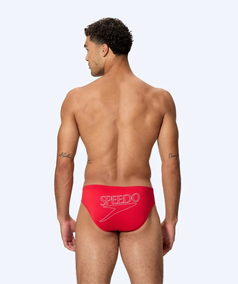 Speedo Badeslip für Herren - Endurance Logo - Rot
