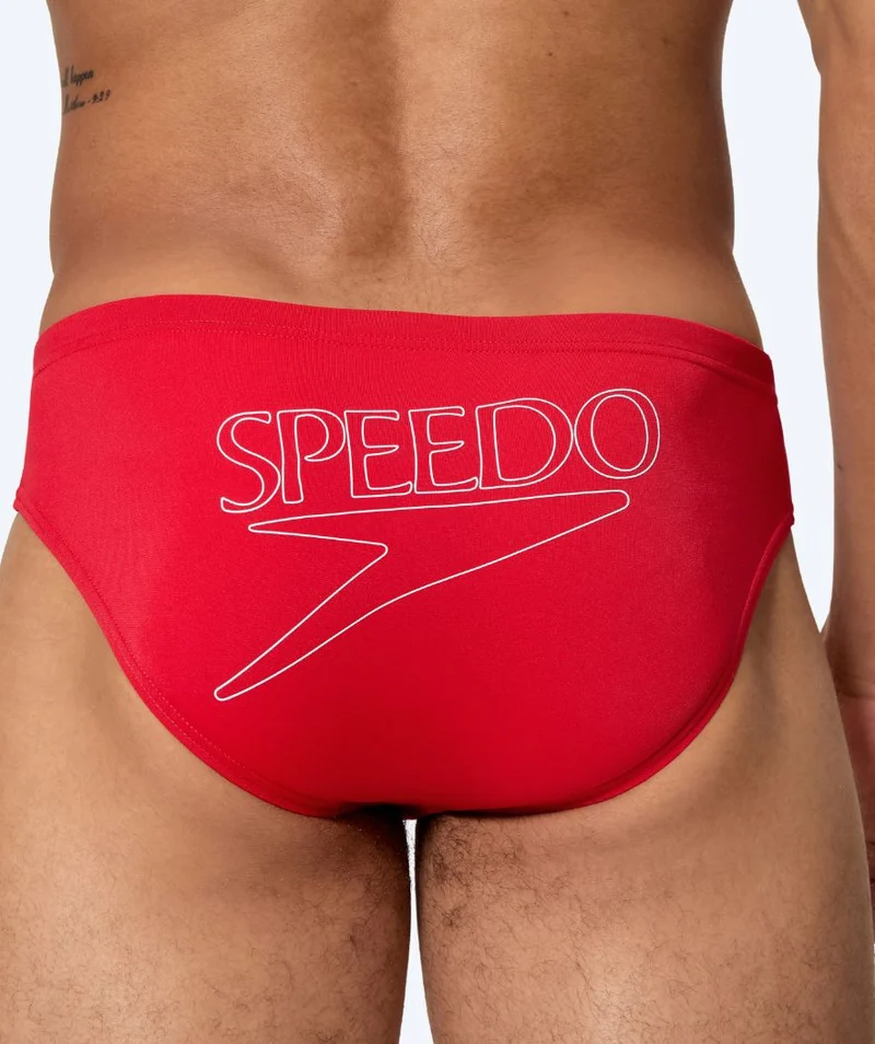 Speedo Badeslip für Herren - Endurance Logo - Rot
