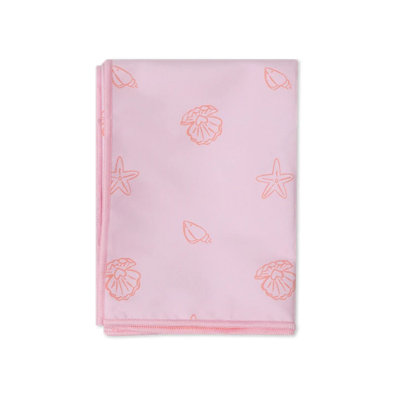 Beach Towel Microfiber - Pink - Shell Tastic - 135 x 65 cm