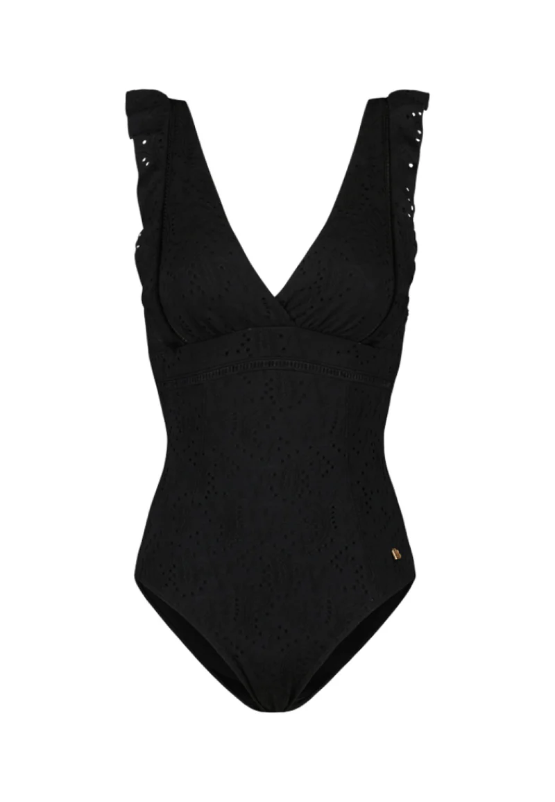 Black Embroidery ruches badpak