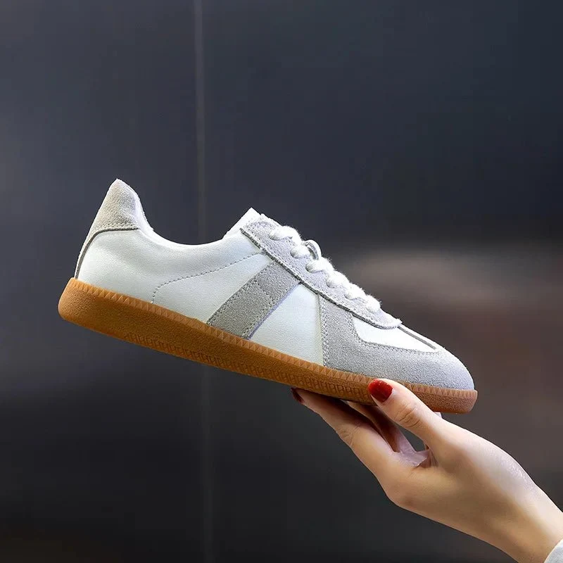 Damen-Sneaker aus echtem Leder, lässige Frühlingsschuhe
