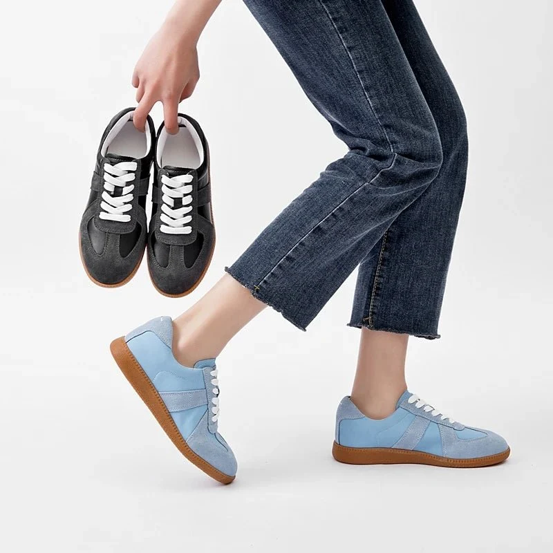 Damen-Sneaker aus echtem Leder, lässige Frühlingsschuhe