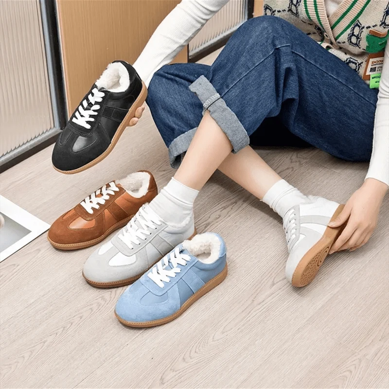Damen-Sneaker aus echtem Leder, lässige Frühlingsschuhe