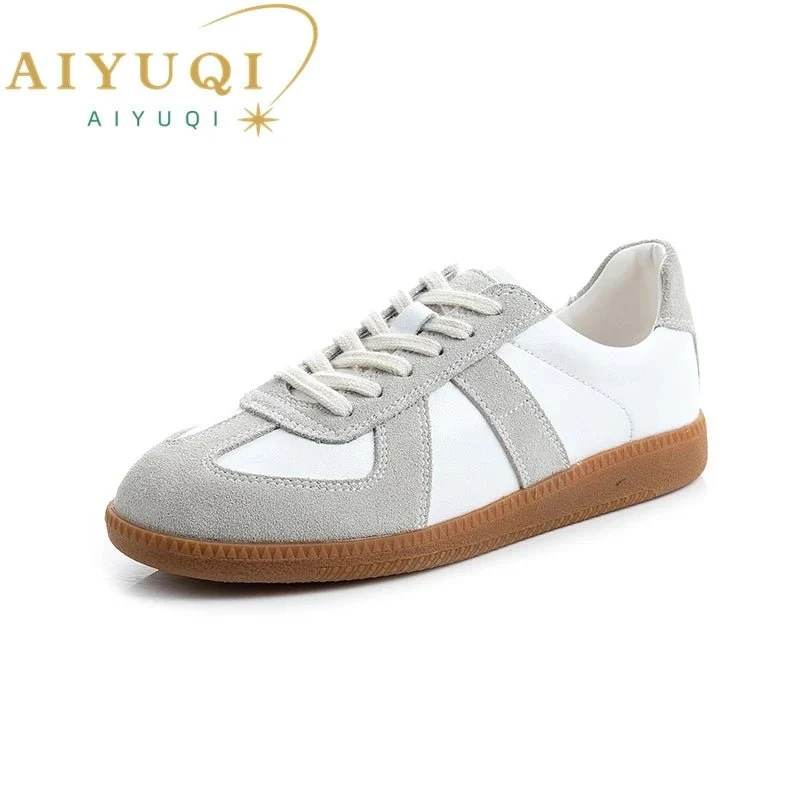 Damen-Sneaker aus echtem Leder, lässige Frühlingsschuhe