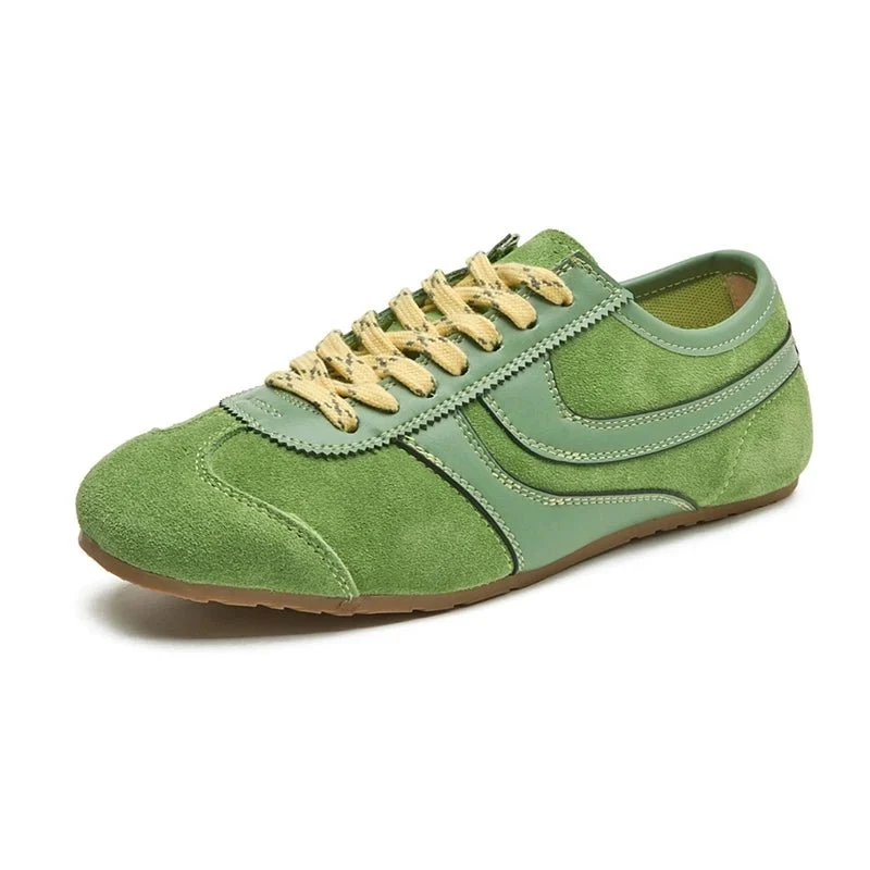 Retro-Sneaker für Damen aus echtem Leder – Trainingsschuhe in großen Größen