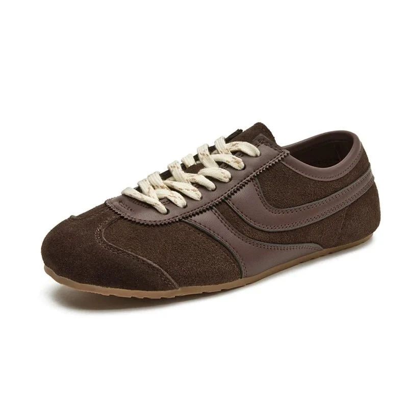 Retro-Sneaker für Damen aus echtem Leder – Trainingsschuhe in großen Größen