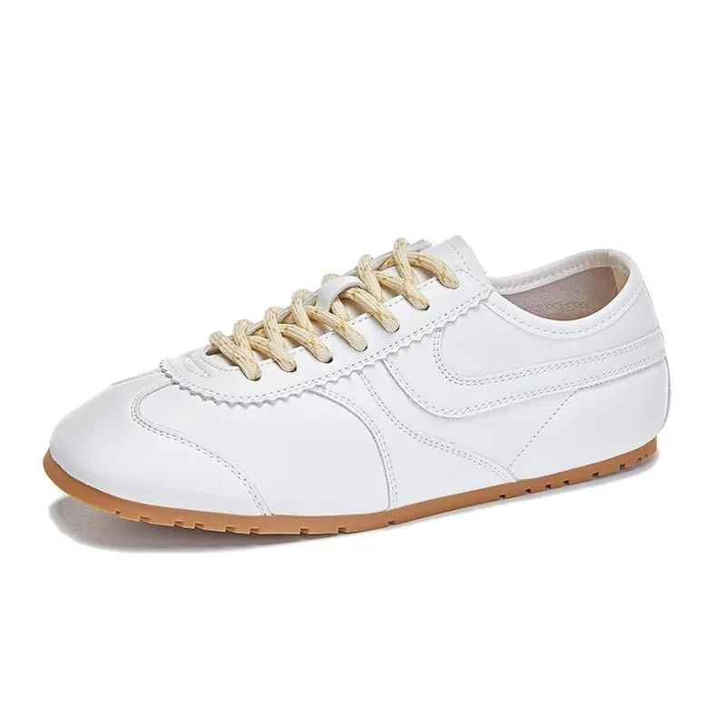 Retro-Sneaker für Damen aus echtem Leder – Trainingsschuhe in großen Größen