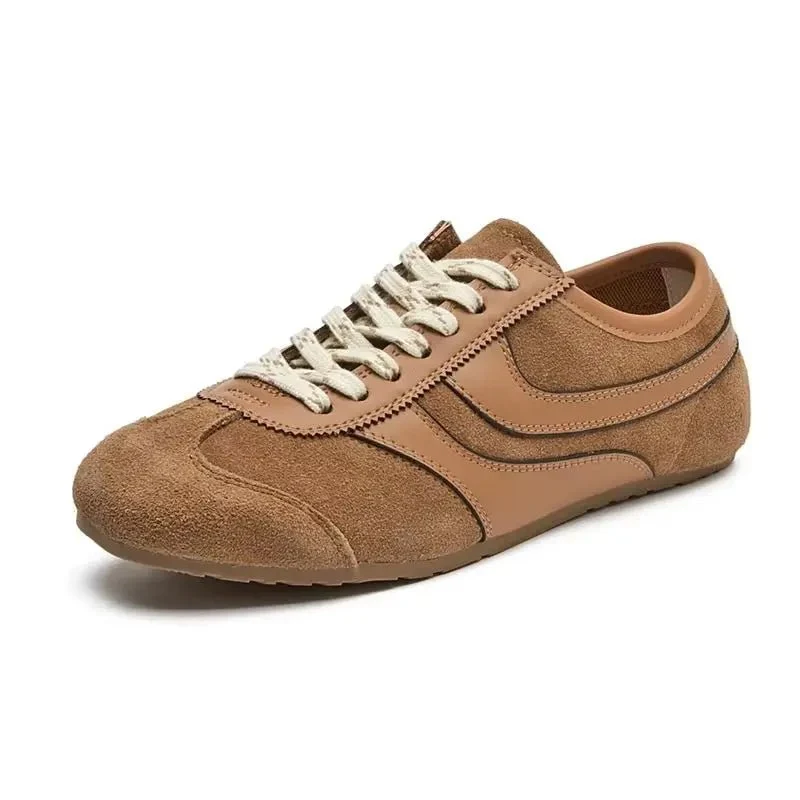 Retro-Sneaker für Damen aus echtem Leder – Trainingsschuhe in großen Größen