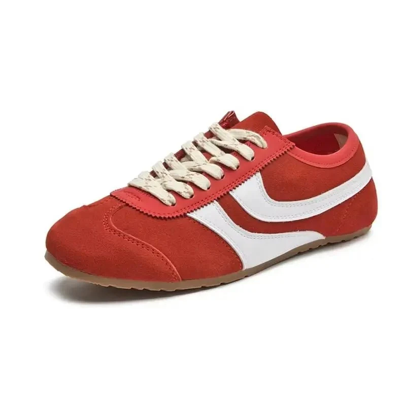Retro-Sneaker für Damen aus echtem Leder – Trainingsschuhe in großen Größen