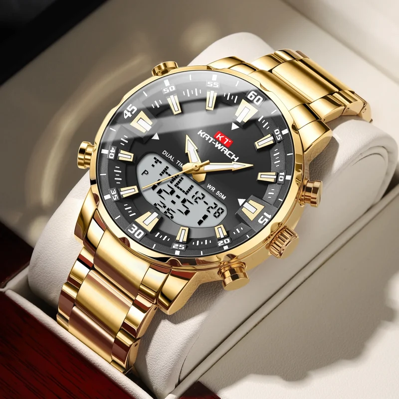 KAT-WACH Herren Luxus-Quarzuhr, wasserdicht, 2024 - Hochwertige digitale Armbanduhr