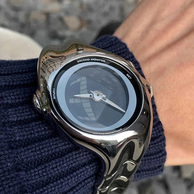Verdrehte, wasserdichte Quarzuhr für Herren – Digitale, wasserdichte Armbanduhr