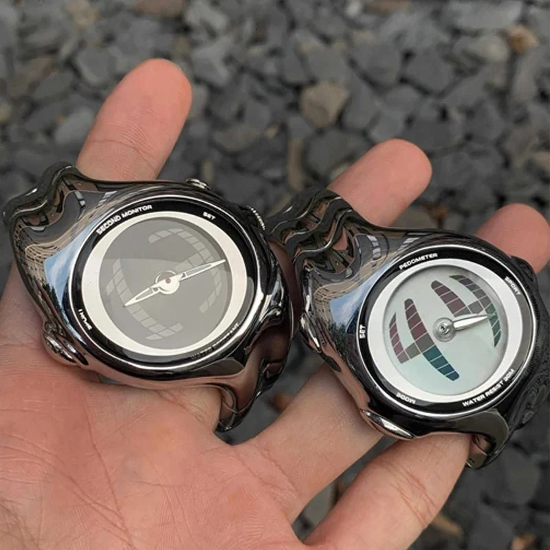 Verdrehte, wasserdichte Quarzuhr für Herren – Digitale, wasserdichte Armbanduhr