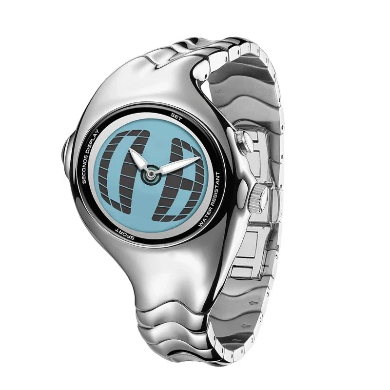 Verdrehte, wasserdichte Quarzuhr für Herren – Digitale, wasserdichte Armbanduhr