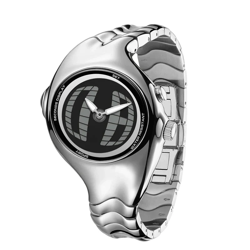 Verdrehte, wasserdichte Quarzuhr für Herren – Digitale, wasserdichte Armbanduhr