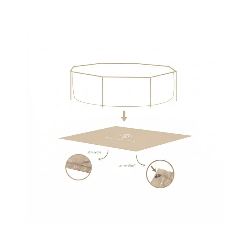 Ground Cover For Round Pool - Beige - Essence - Ø 305 x 75 cm
