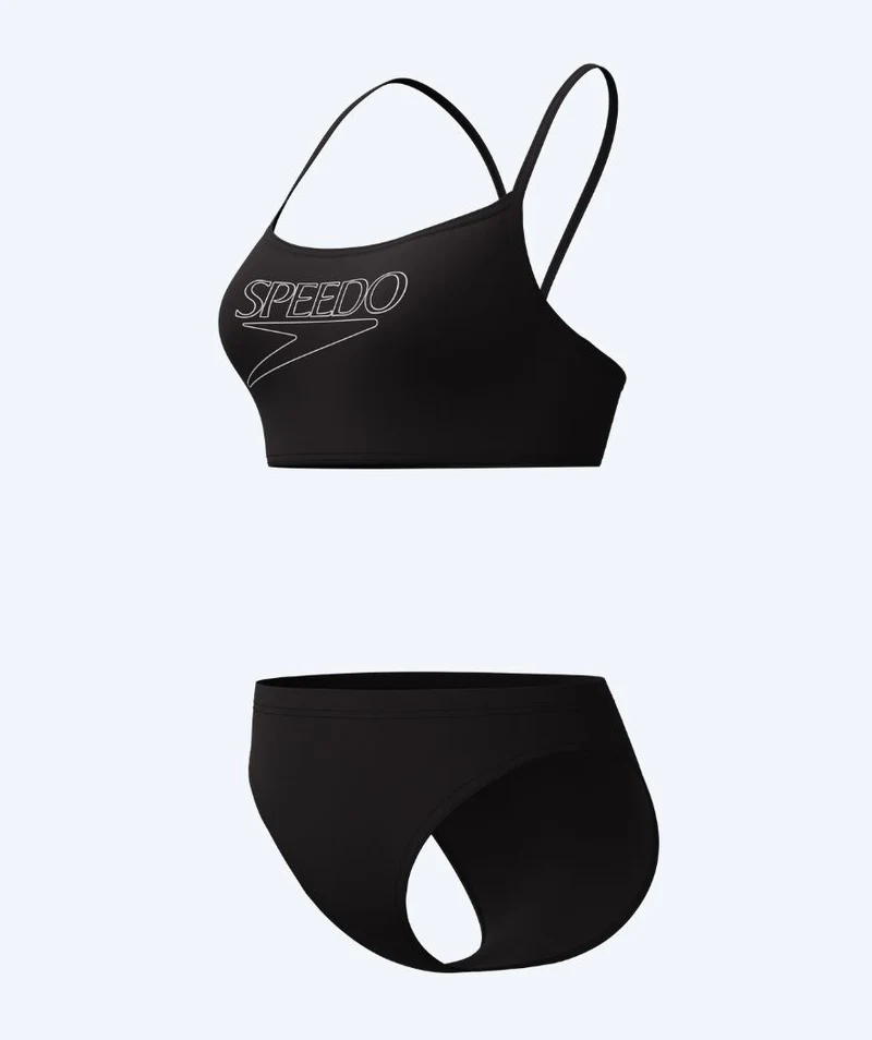 Speedo Bikini für Damen - Endurance Logo Thin Strap - Schwarz