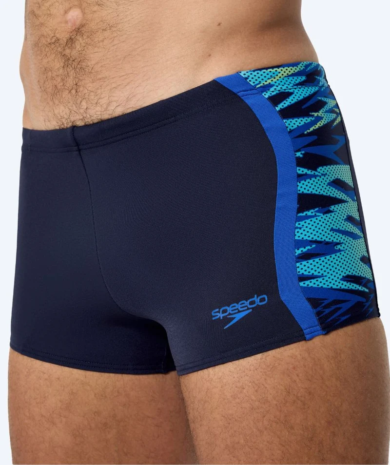 Speedo Aquashorts für Herren - Hyperboom Splice - Dunkelblau/Hellblau