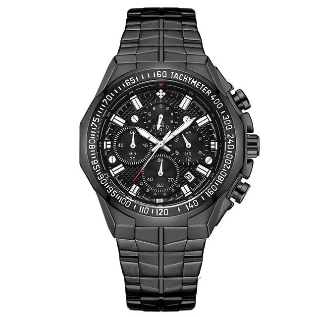 WWOOR Luxus-Herrenarmbanduhr - Goldener Chronograph Modell 2021